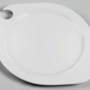 Piatto tondo aperitivo catering con porta flute'