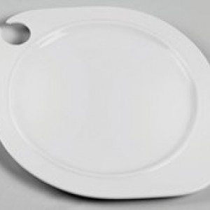 Piatto tondo aperitivo catering con porta flute'