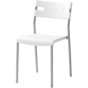 Sedia Bianca alluminio e plastica